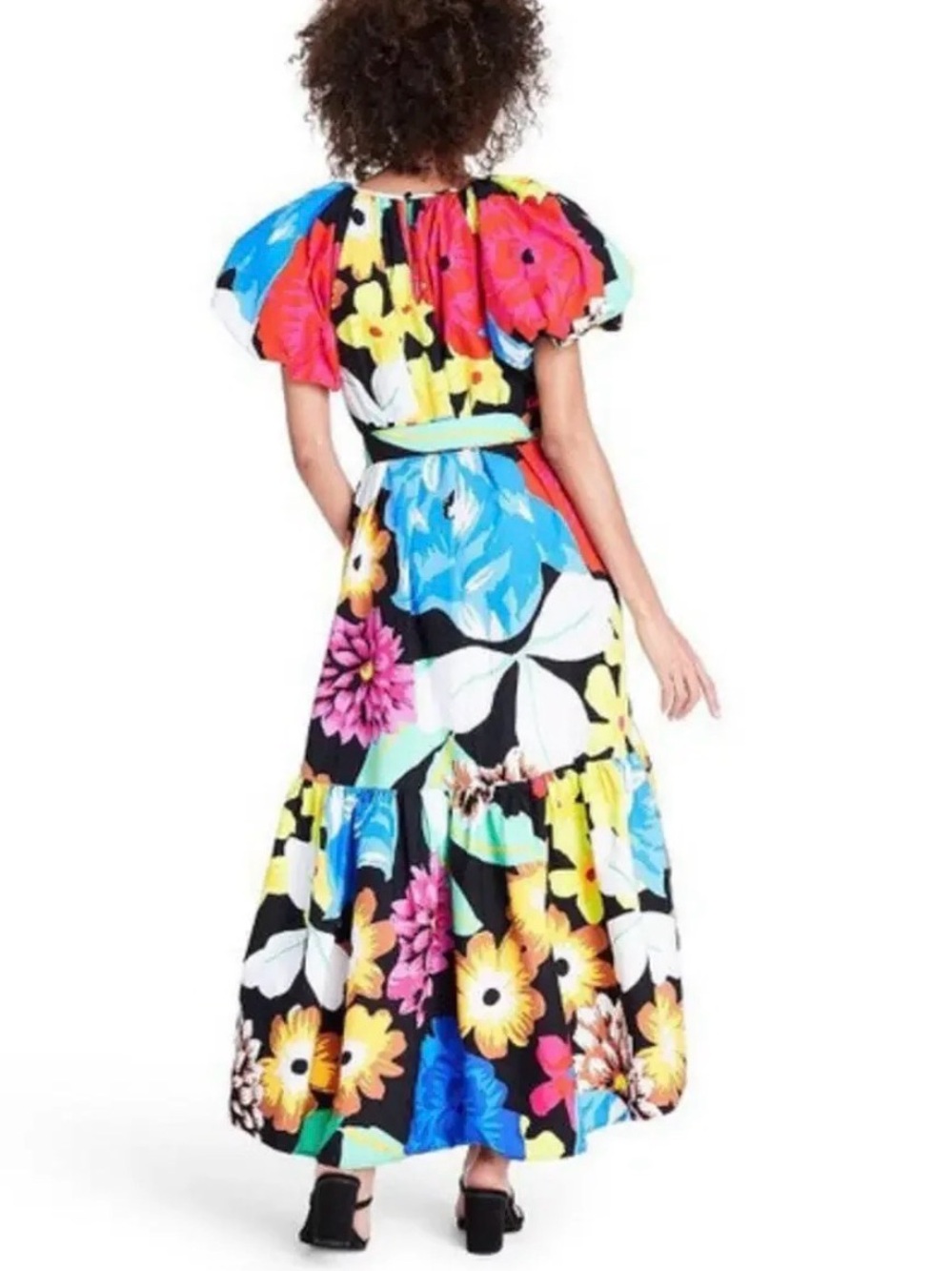 Christopher John Rogers Target Floral Puff Sleeve High-Low Maxi Dress XS - Picture 2 of 6